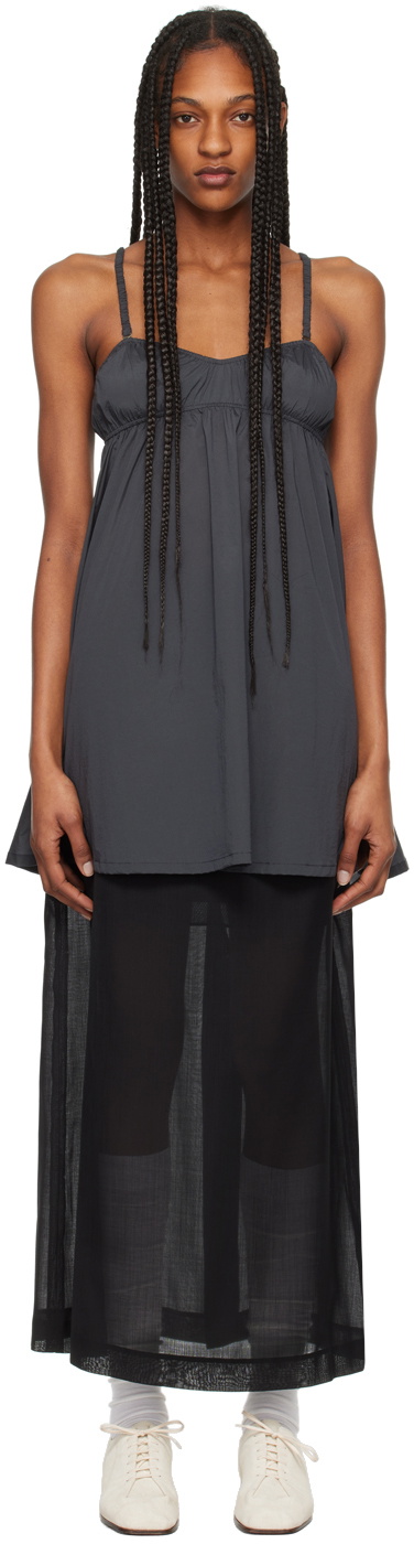 AMOMENTO Gray Corset Minidress