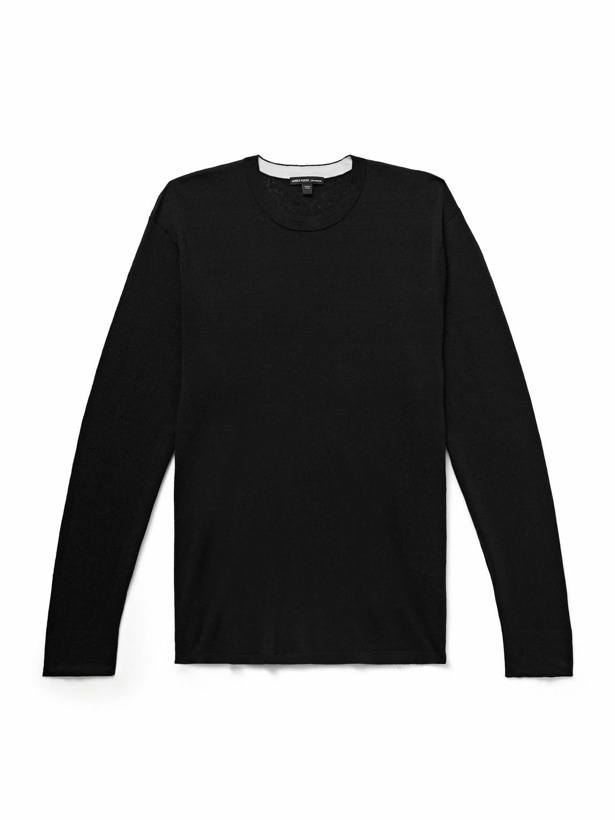 Photo: James Perse - Linen-Blend T-Shirt - Black