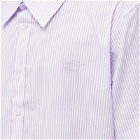 Martine Rose Men's Classic Short Sleeve Shirt in Lilac/White Stripe