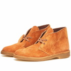 Clarks Men's Desert Boot in Ginger Hairy Suede