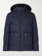 Canali - Hooded Cashmere Down Jacket - Blue
