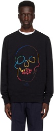PS by Paul Smith Black Linear Skull Sweatshirt