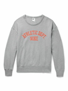 Nike - Sportswear Trend Logo-Flocked Cotton-Jersey Sweatshirt - Gray
