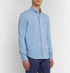 Polo Ralph Lauren - Button-Down Collar Mélange Cotton-Piqué Shirt - Blue