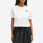 The North Face Women's Cropped Simple Dome T-Shirt in White