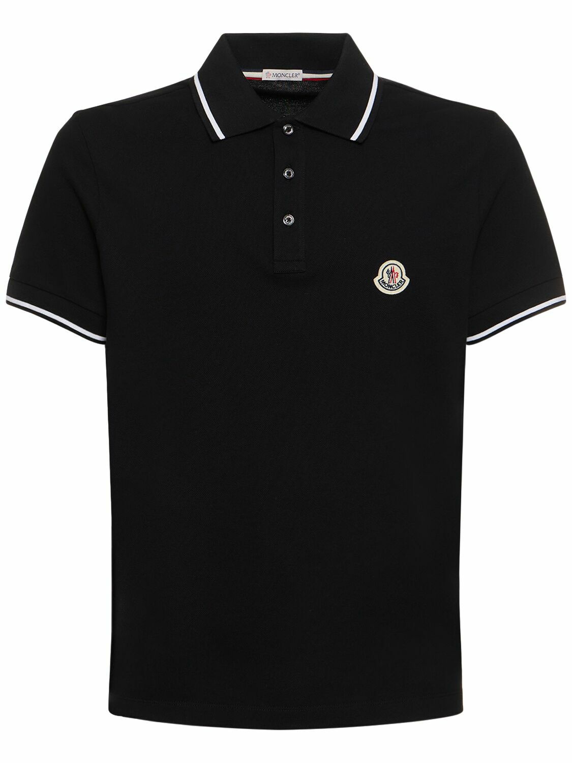 MONCLER - Logo Cotton Polo Shirt Moncler