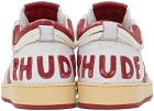Rhude White & Red Rhecess Low Sneakers