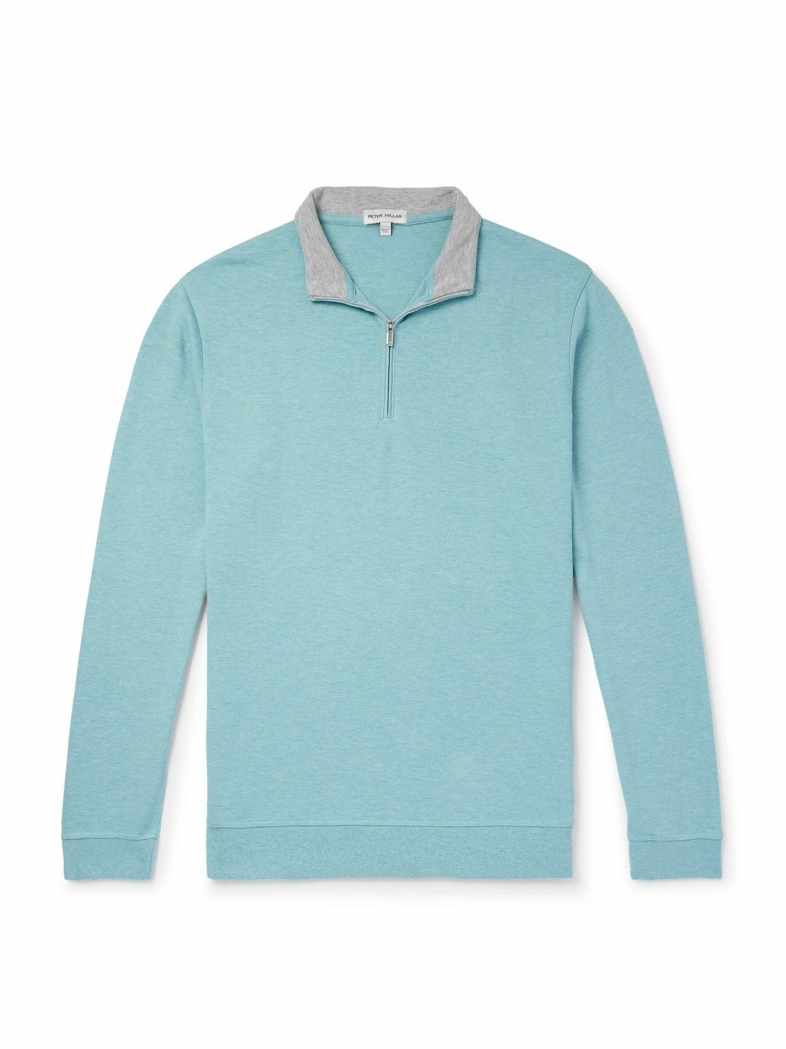 Photo: Peter Millar - Crown Comfort Cotton-Blend Half-Zip Sweater - Blue