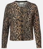 Rixo Peony leopard-print wool cardigan
