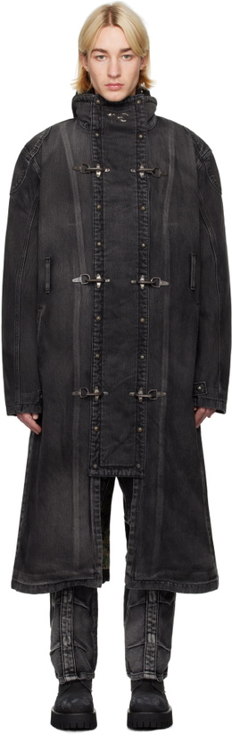 Photo: Thug Club Black Bio Soldier Denim Trench Coat
