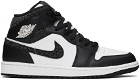 Nike Jordan Black & White Air Jordan 1 Mid SE Sneakers