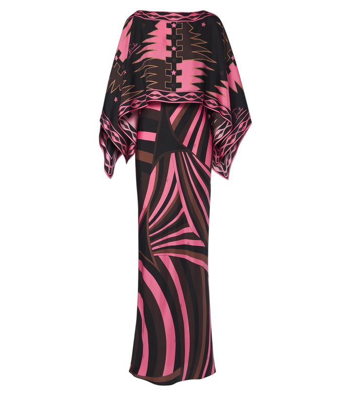 Photo: Pucci Iride caped silk twill gown