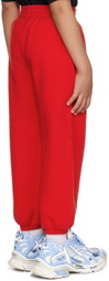 Balenciaga Kids Kids Red Embroidered Sweatpants