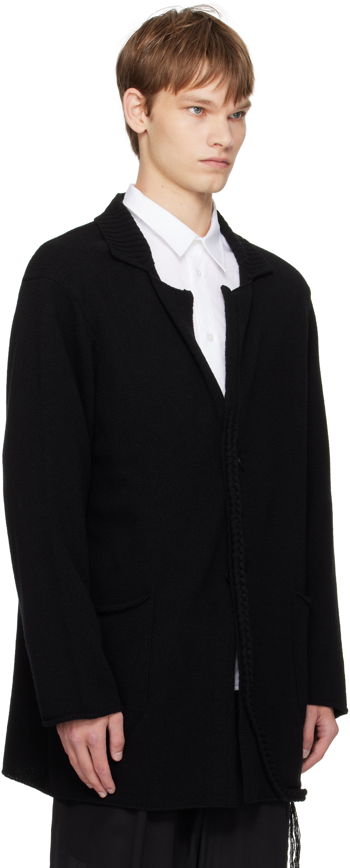 YOHJI YAMAMOTO Black String Detail Blazer