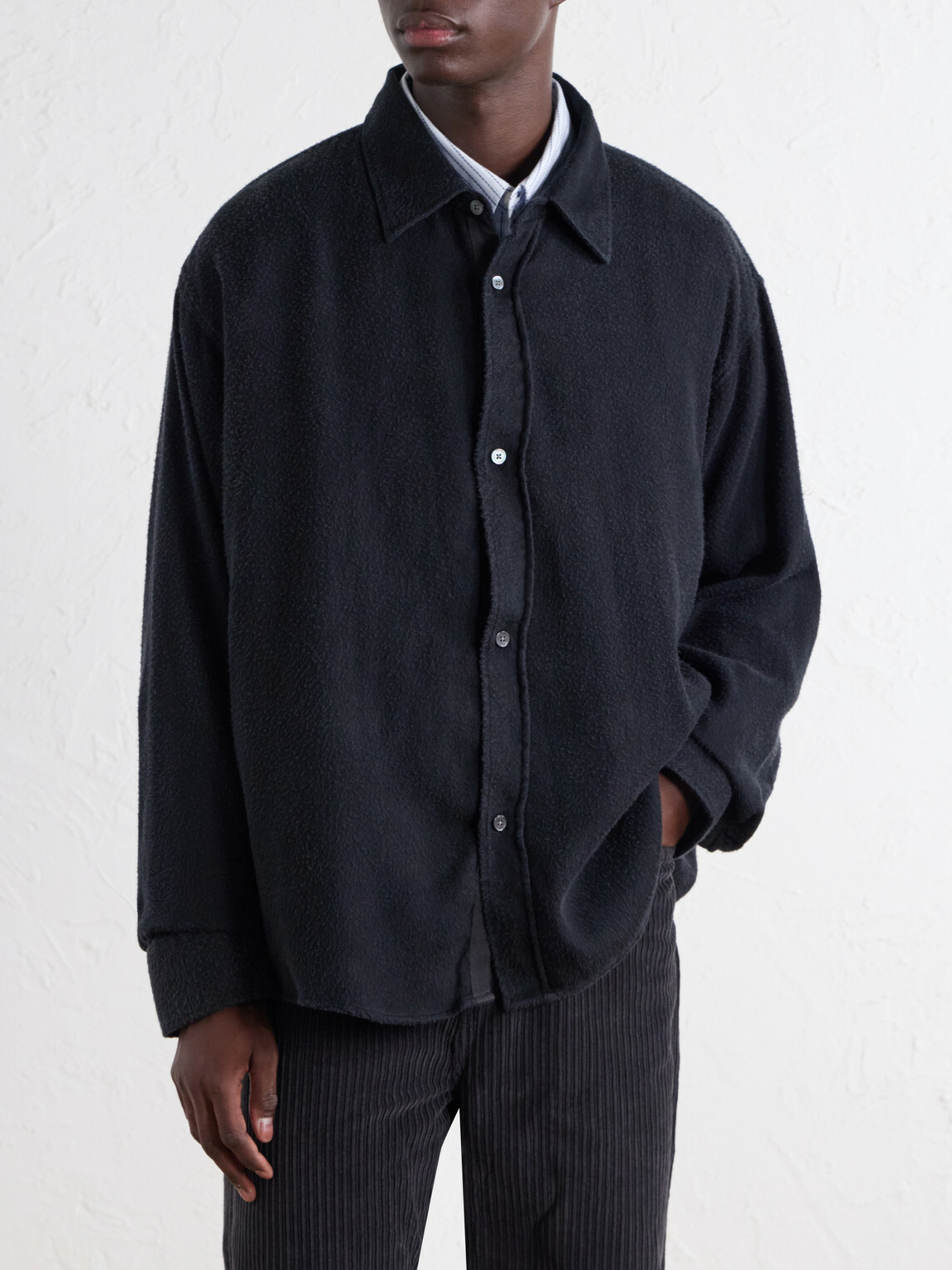 mfpen - Garden Brushed Lyocell Overshirt - Black