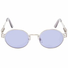 Jean Paul Gaultier Metal Frame Sunglasses in Silver