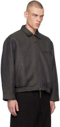 Aviva Jifei Xue Indigo Zip-Up Reversible Denim Jacket