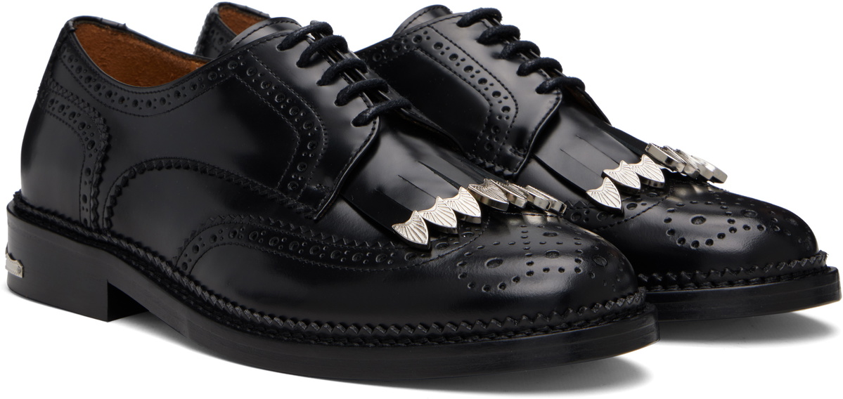 Toga Virilis Black Leather AJ855 Derbys