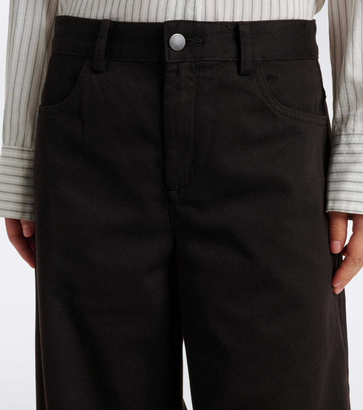 Vince Cotton twill wide-leg pants