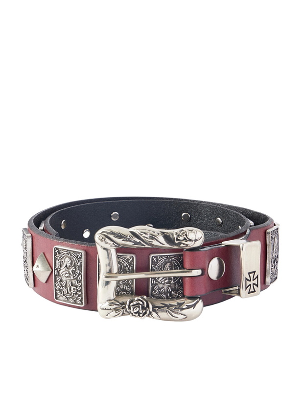 Photo: Enfants Riches Déprimés - St.Teresa 2cm Studded Leather Belt - Red