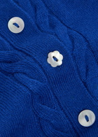 Damson Madder Voula Wool and Cashmere-blend Cardigan Blue