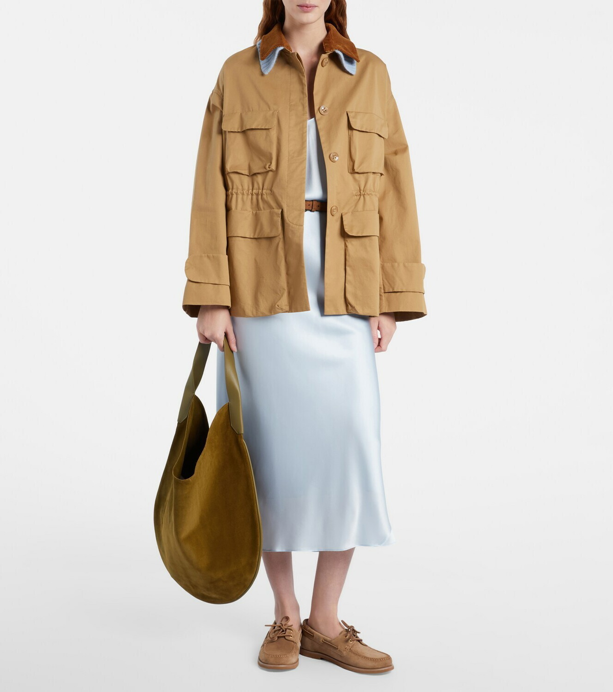 Dorothee Schumacher Sense of Shine satin midi skirt