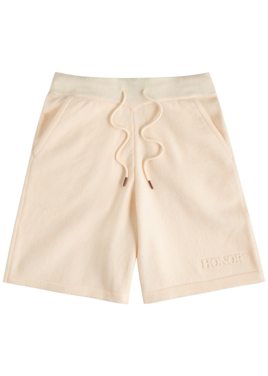 Honor The Gift Logo Brushed Knit Shorts Cream