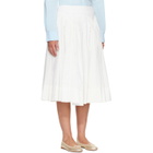 Sandy Liang White Murano Midi Skirt