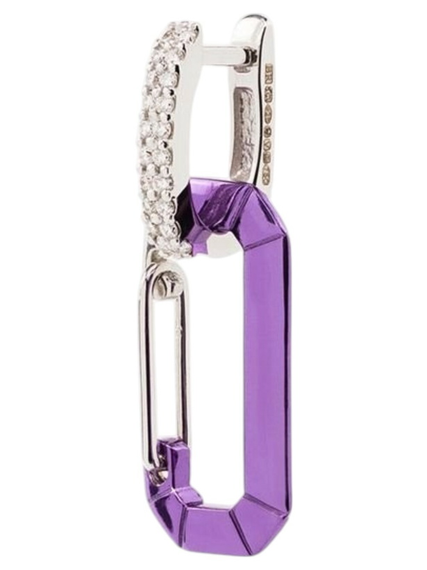 Photo: EÉRA 18K White Gold And Purple Chiara Small Diamond Earring