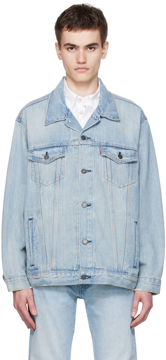 Levi's Blue Button Denim Jacket Levi's Red