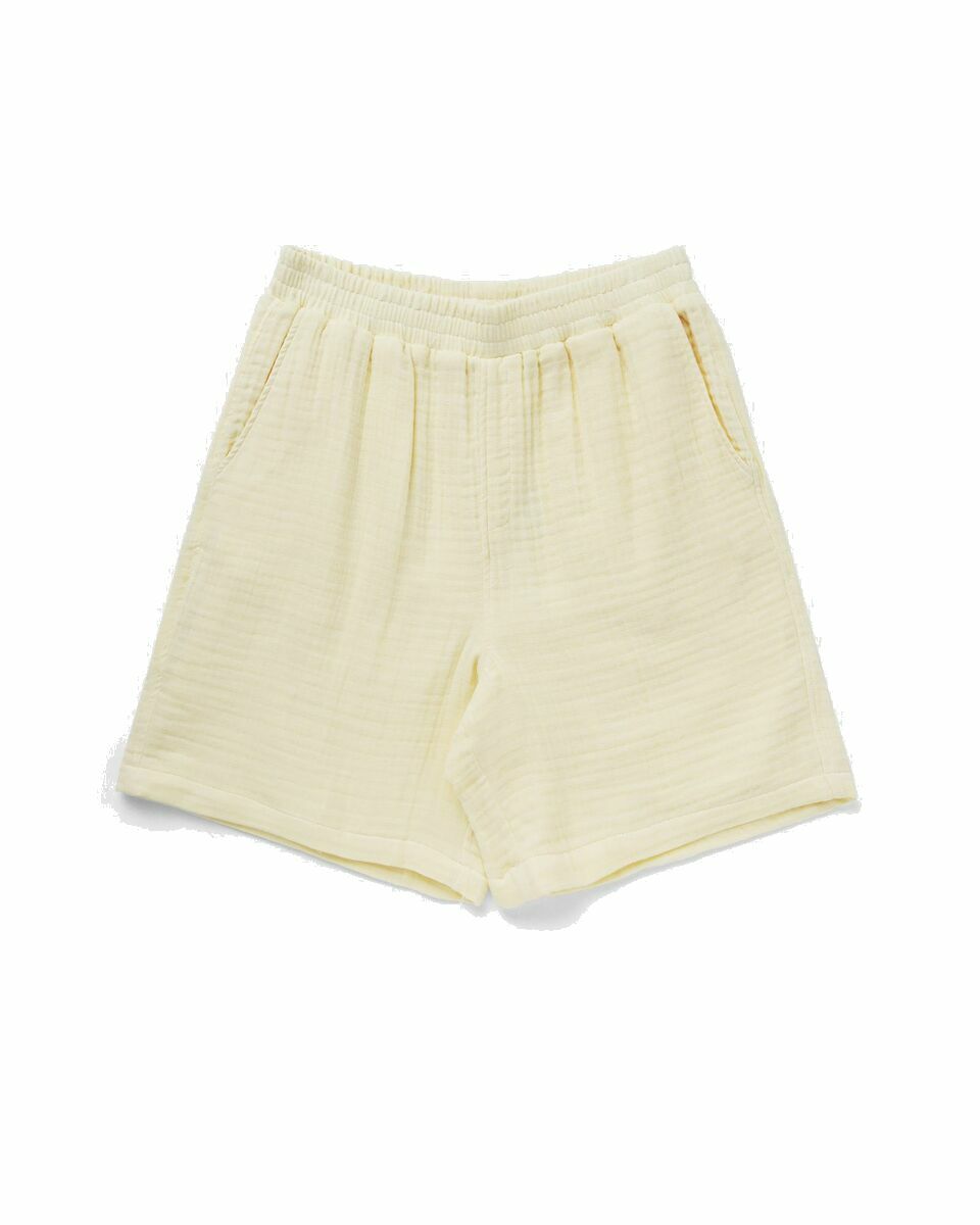 Photo: Daily Paper Enzi Seersucker Shorts Yellow - Mens - Casual Shorts