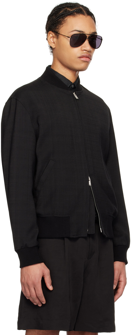 Lardini Black Attitude Bomber Jacket