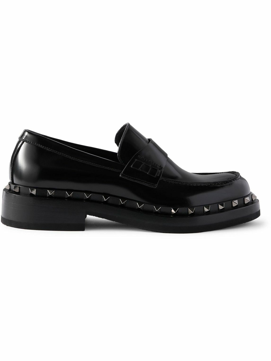 Valentino Garavani - Rockstud Studded Glossed-Leather