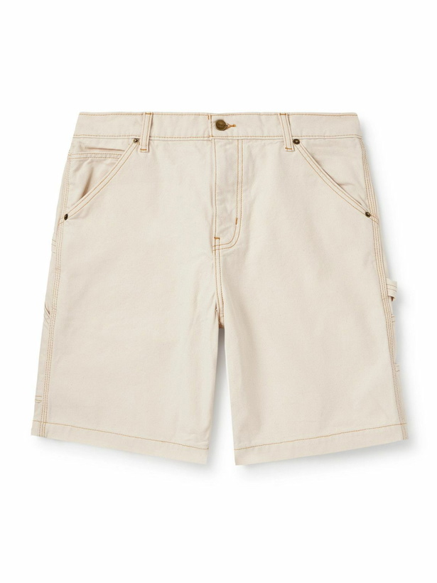Photo: Cherry Los Angeles - Carpenter Straight-Leg Denim Shorts - Neutrals