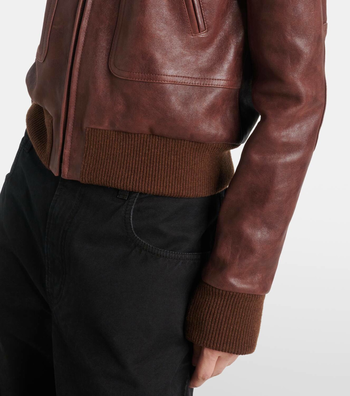 The Row Bader leather jacket