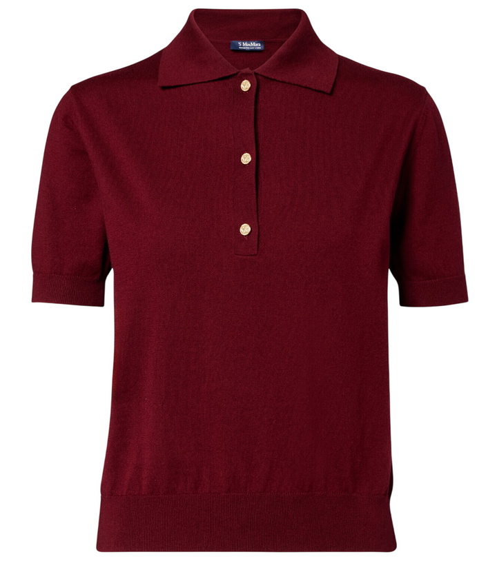 Photo: 'S Max Mara Cotton, silk, and cashmere polo sweater