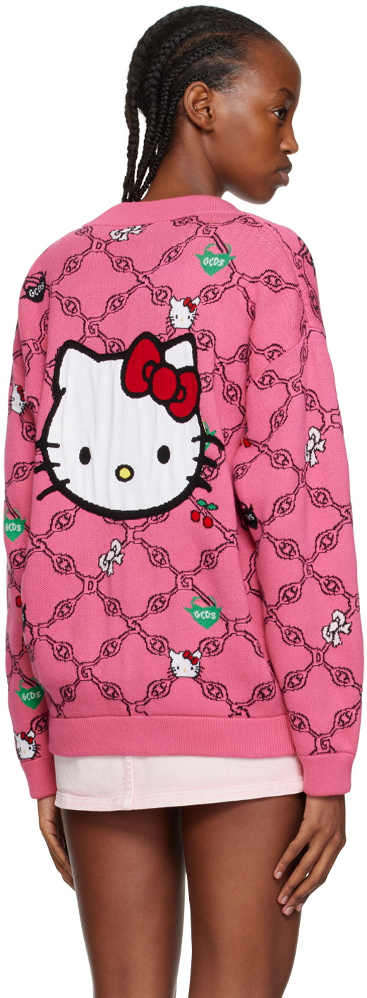 Kids Pink Hello Kitty Edition Leggings by GCDS Kids on Sale