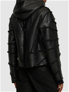 RICK OWENS - Hooded Sealed Leather Jacket
