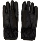 Stone Island Black Nylon Metal Gloves