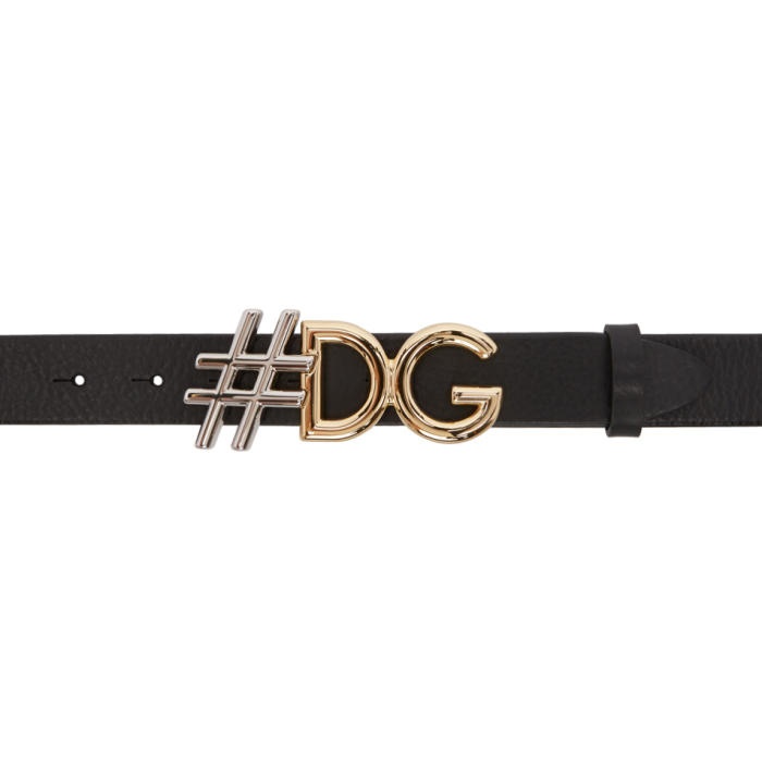 Photo: Dolce and Gabbana Black Logo Belt 