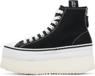R13 Black Courtney Platform High Top Sneakers