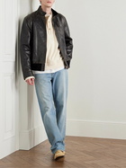 The Row - Edrice Distressed Leather Jacket - Black