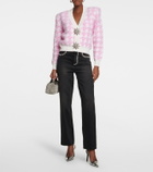 Area - Checked crop cardigan