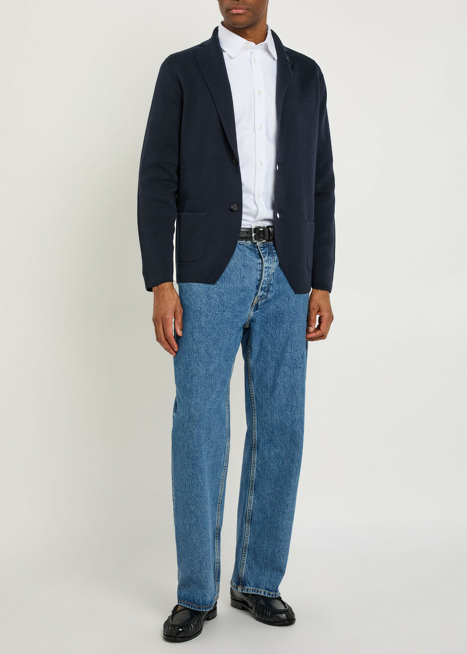 Lardini Cotton Cardigan Navy
