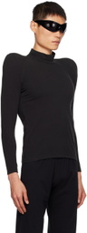 Balenciaga Black Round Shoulder Turtleneck