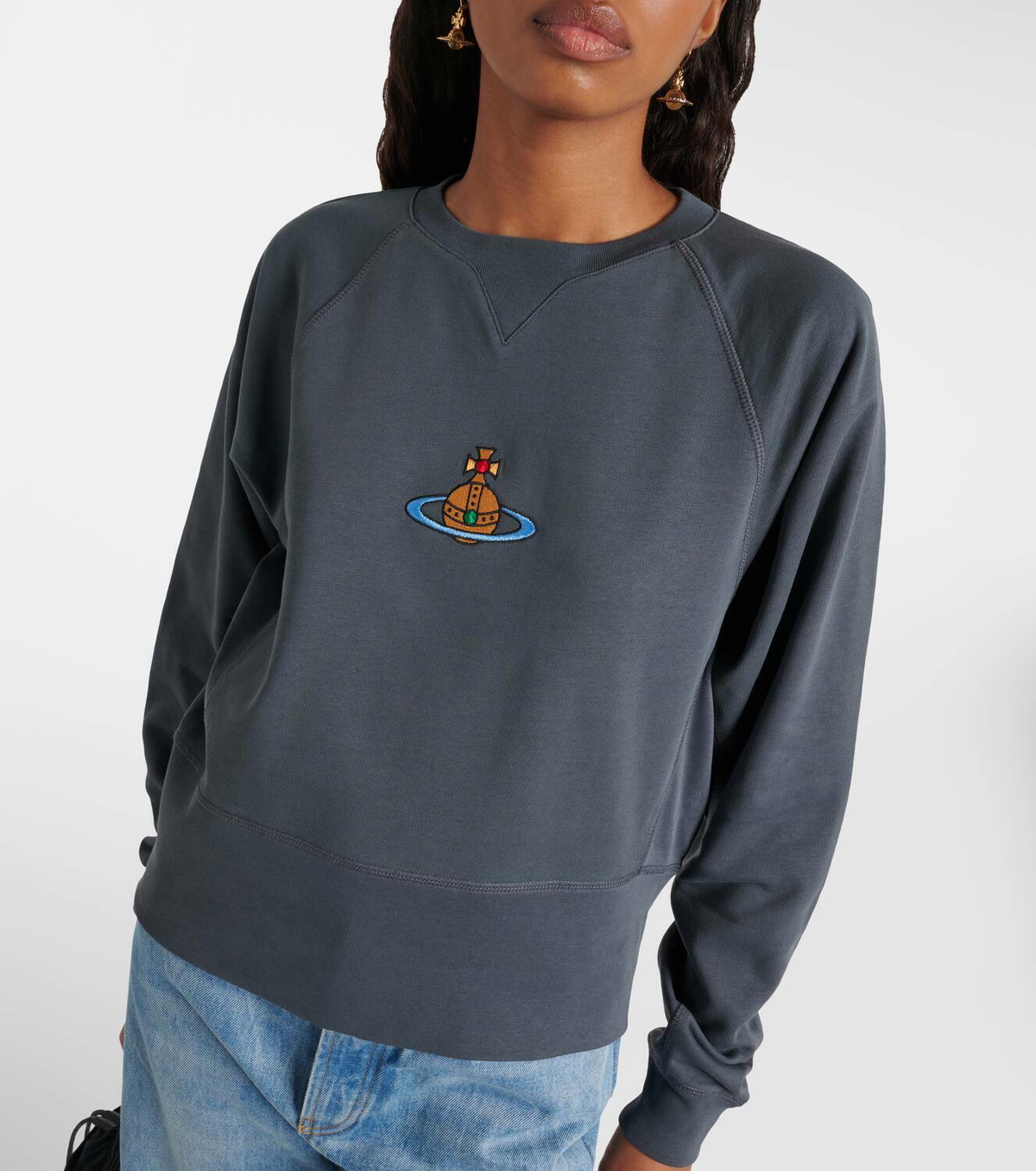 Vivienne Westwood Athletic cropped cotton jersey sweatshirt