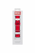 Diesel Silicone band for Apple watch, 42mm, 44mm, 45mm - Smartwatches accessories - Unisex - Red