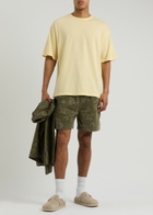 Ymc Shorty Printed Stretch-cotton Shorts Khaki