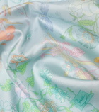 Gucci Floral silk twill scarf