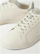 Polo Ralph Lauren - Heritage Court II Suede-Trimmed Logo-Debossed Full-Grain Leather Sneakers - Neutrals